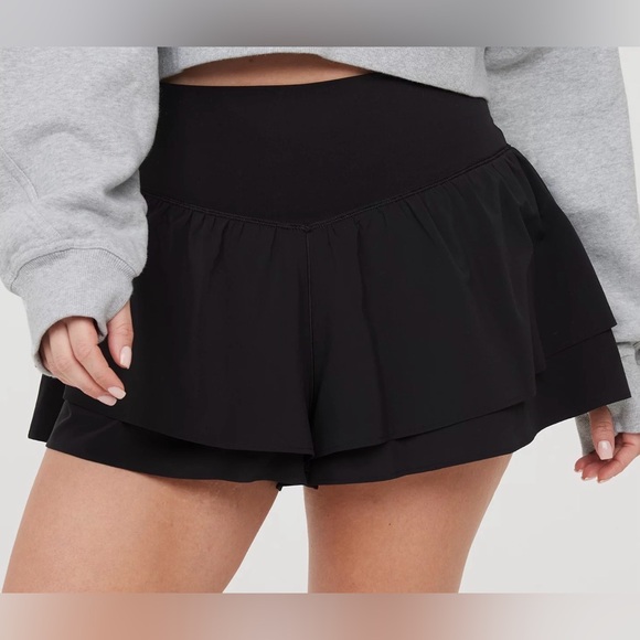 OFFLINE By Aerie Real Me Flirty Short Black Women's Size XS - Picture 2 of 8